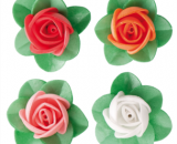 Wafer cvjetići sa listovima 4cm 100/1