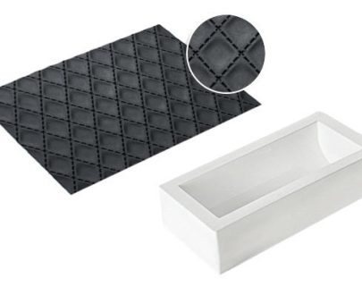 Silikonski kalup set BÛCHE MATELASSÈ 250x90xH70mm