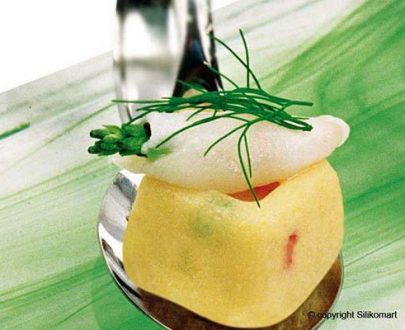 Silikonski kalup SMALL SQUARE SAVARIN 32,5x32,2 H20mm