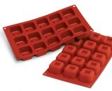 Silikonski kalup MEDIUM SQUARE SAVARIN 45,5x45,5 H28mm