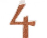 Rođendanski broj gliter zlatni 13cm br.4