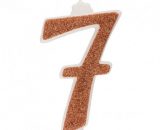 Rođendanski broj gliter zlatni 13cm br.7