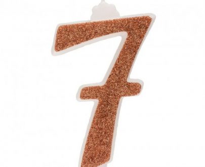 Rođendanski broj gliter zlatni 13cm br.7