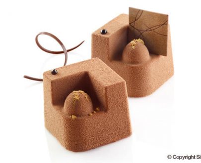 Silikonski Kalup 60x40 PERLA crni - dimenzija kolača: 52mm x 52mm visina 48,7mm