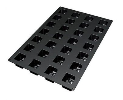 Silikonski Kalup 60x40 PERLA crni - dimenzija kolača: 52mm x 52mm visina 48,7mm