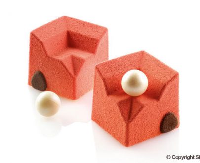 Silikonski Kalup 60x40 SWEET CORNER crni - dimenzija kolača: 52mm x 52mm visina 50,70mm