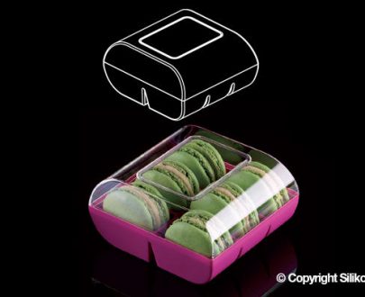Plastično pakiranje za 6 MACARONS fluo zeleni