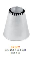 Nastavak BOCCHETTA veliki inox gornji fi55, visina 56, donji fi31