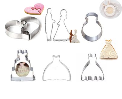 Set metalnih izrezivača vjenčanje 6/1