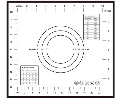 Silikonska mjerna podloga 290x260mm